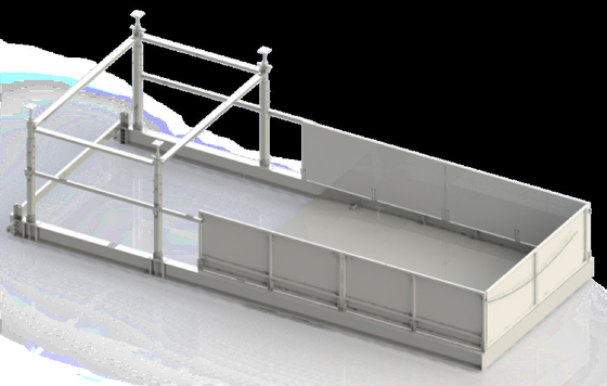 2.0m Plateforme fixe de type grue Deck de chargement FMLP2000 Largeur 2000mm Certificat de pleine charge