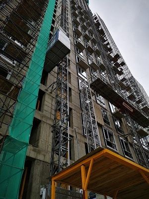 SC200 Cage unique 96 m/min Ascenseur de construction extérieure pour le levage de matériaux