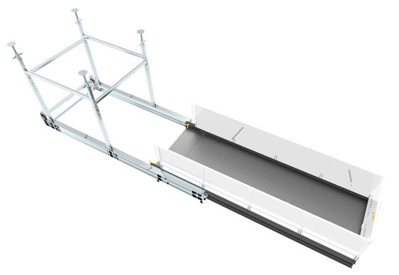 Bon prix 2.6m largeur de pont de chargement de grue rétractable avec des boulons de poutre galvanisés à chaud en ligne